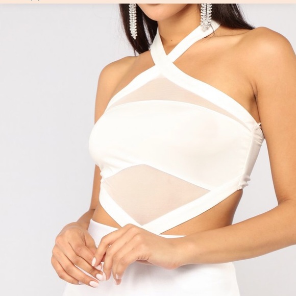White cut out mesh bodysuit - Picture 2 of 4